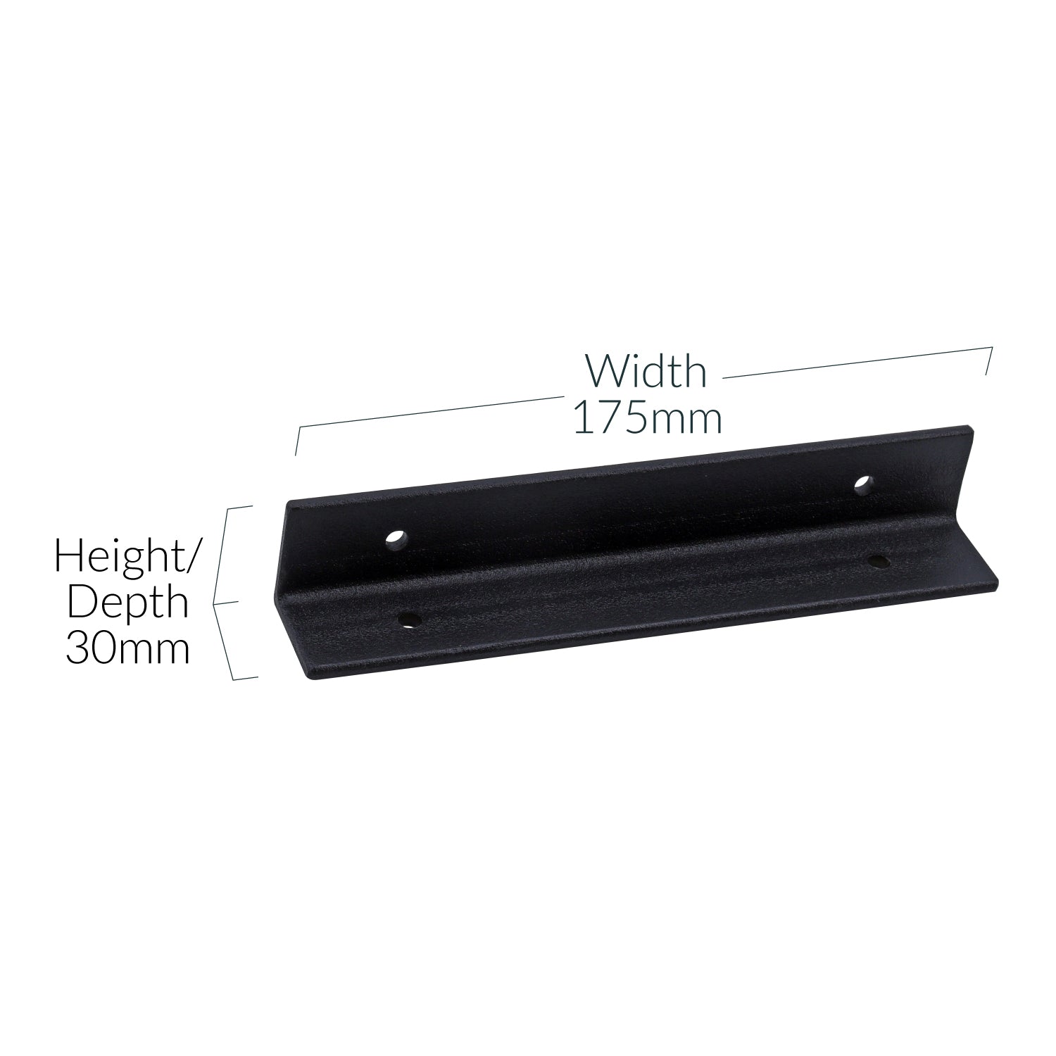 Black Alcove Shelf Brackets for 200mm depth shelves (Pair)