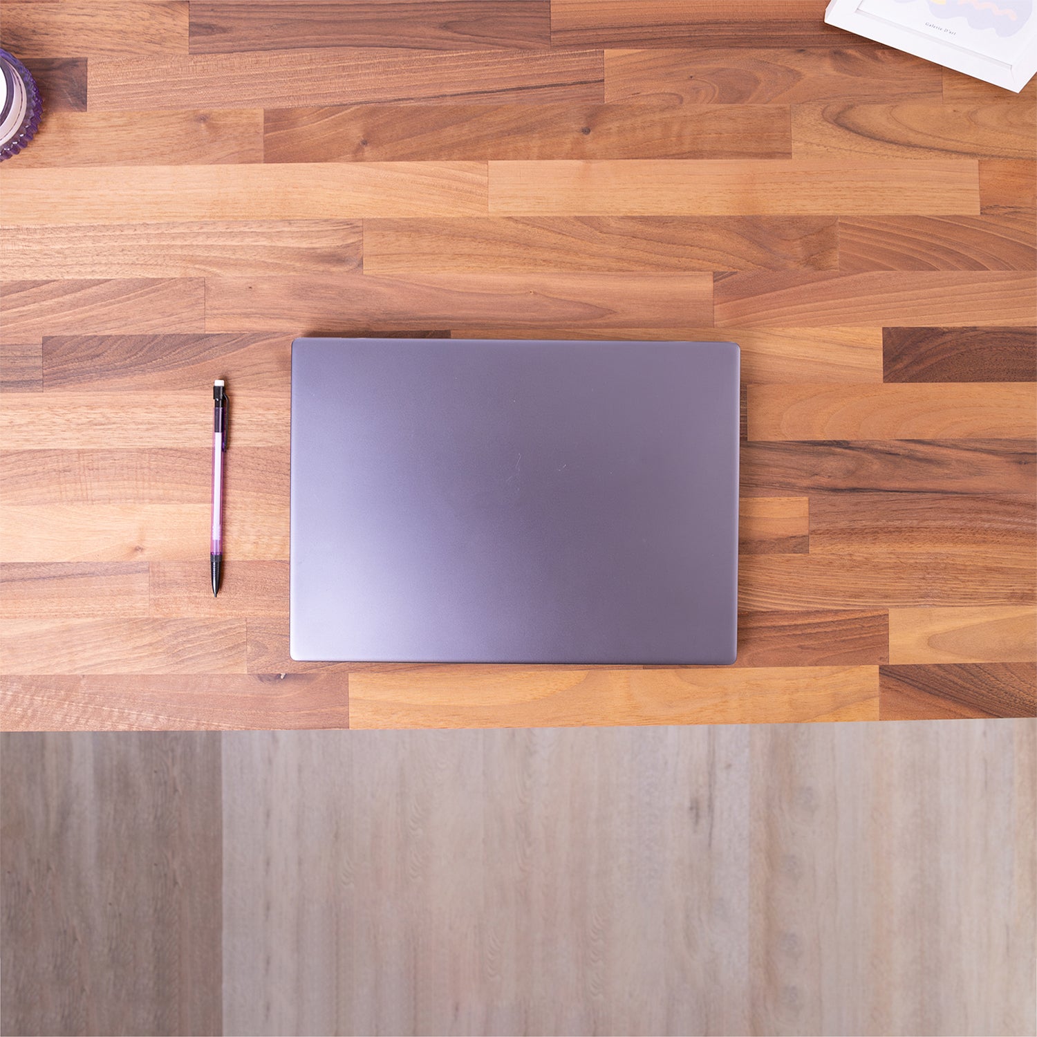 Electric Height Adjustable Standing Desk with Walnut Solid Wood Desktop