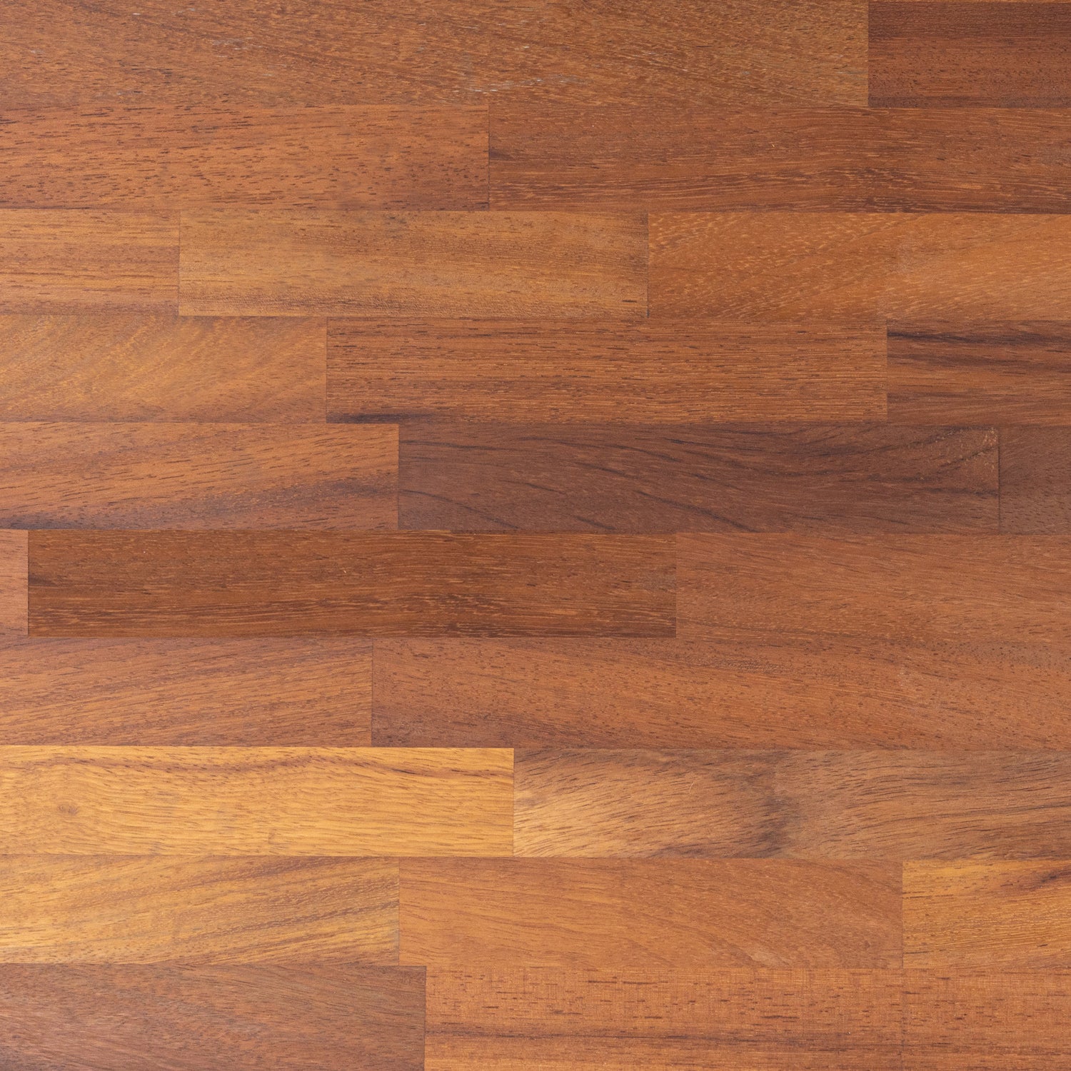 Iroko Solid Wood Table with Square Metal Legs