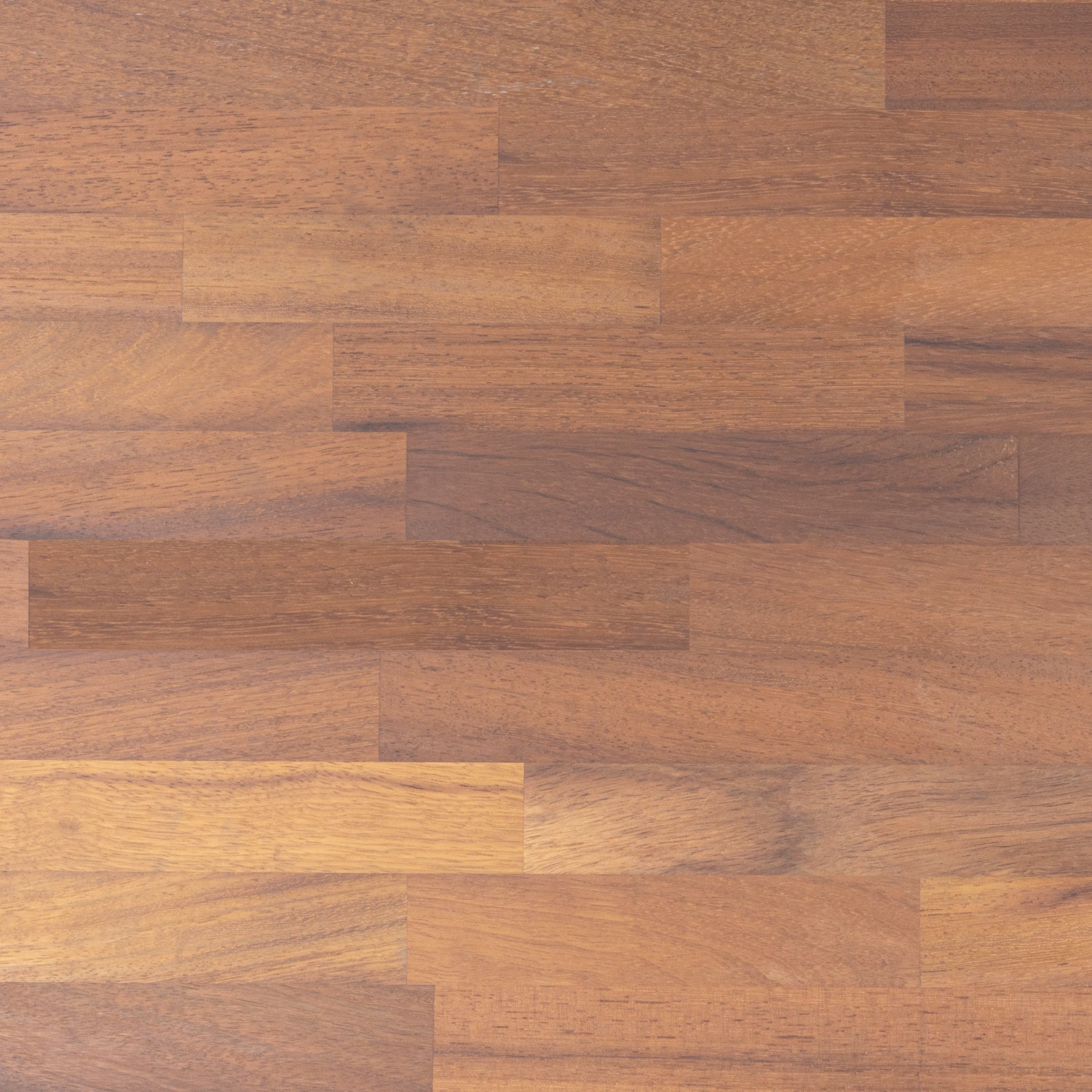 Iroko Solid Wood Table with Square Metal Legs (Sanded)