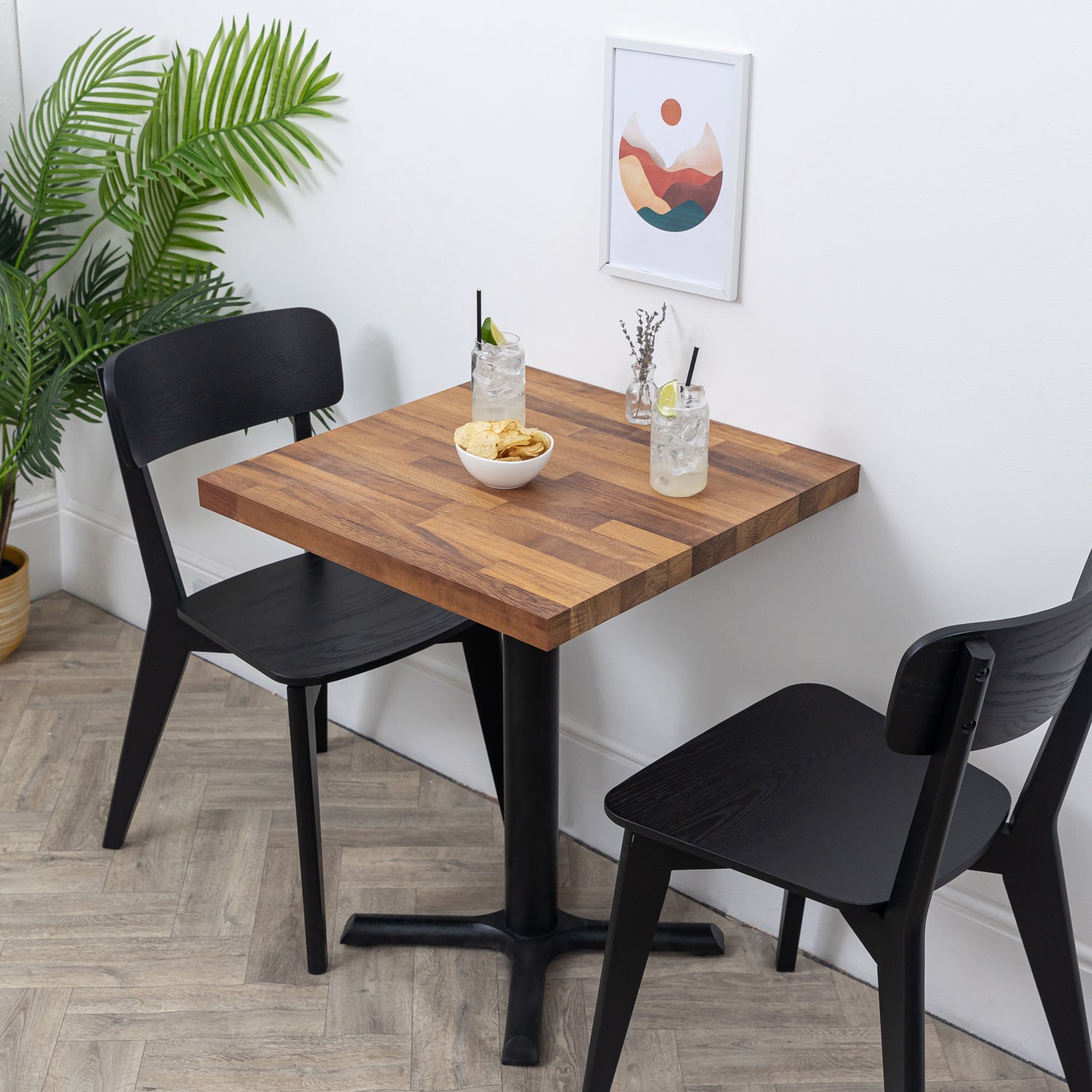 Iroko Wood Cafe Table