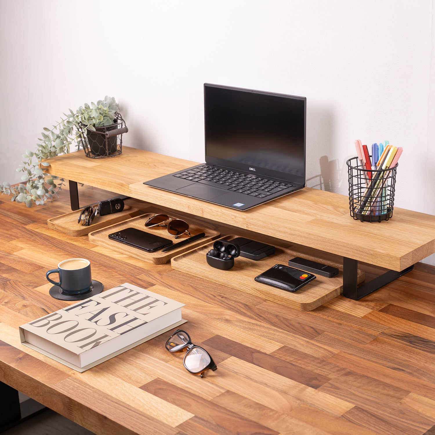 Oak Desk Organiser Tray - Small