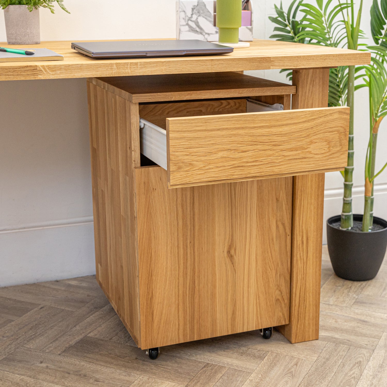 Oak Home Office Storage