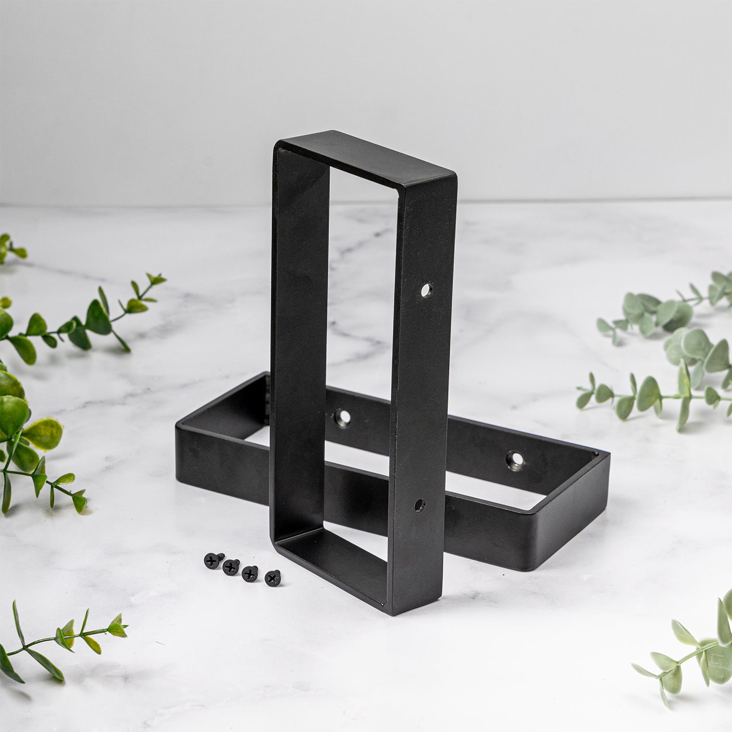 Oak Solid Wood Monitor Stand with Metal Legs