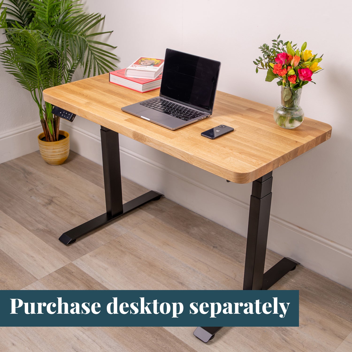 Premium Black Metal Sit Stand Desk Frame domli d2