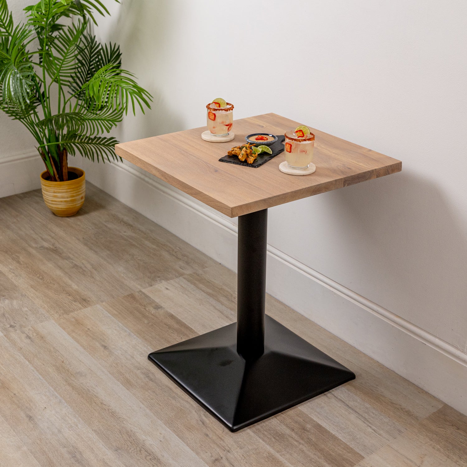 Premium Solid Oak Bistro Tabletop - White Oak