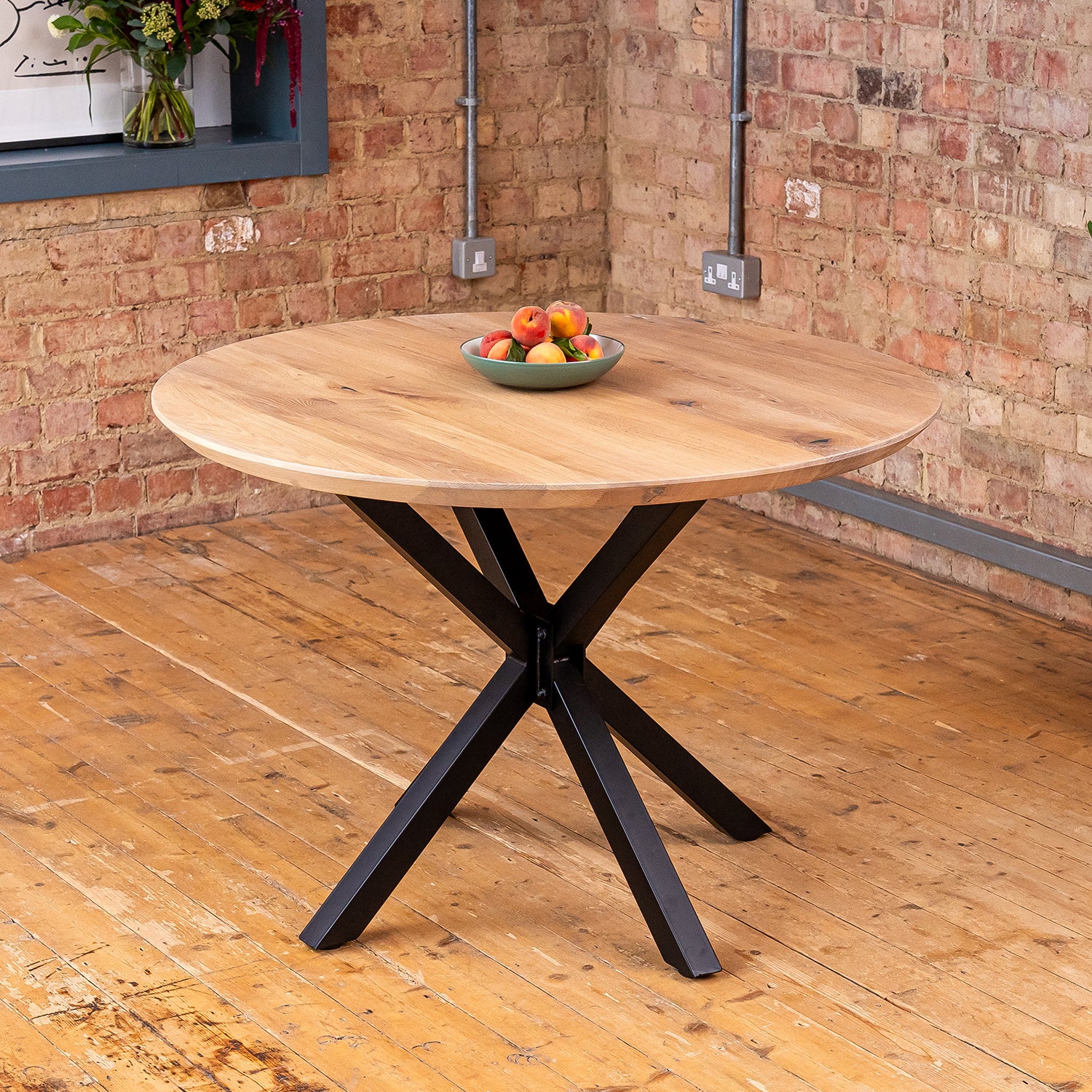 Premium Solid Oak Round Dining Table