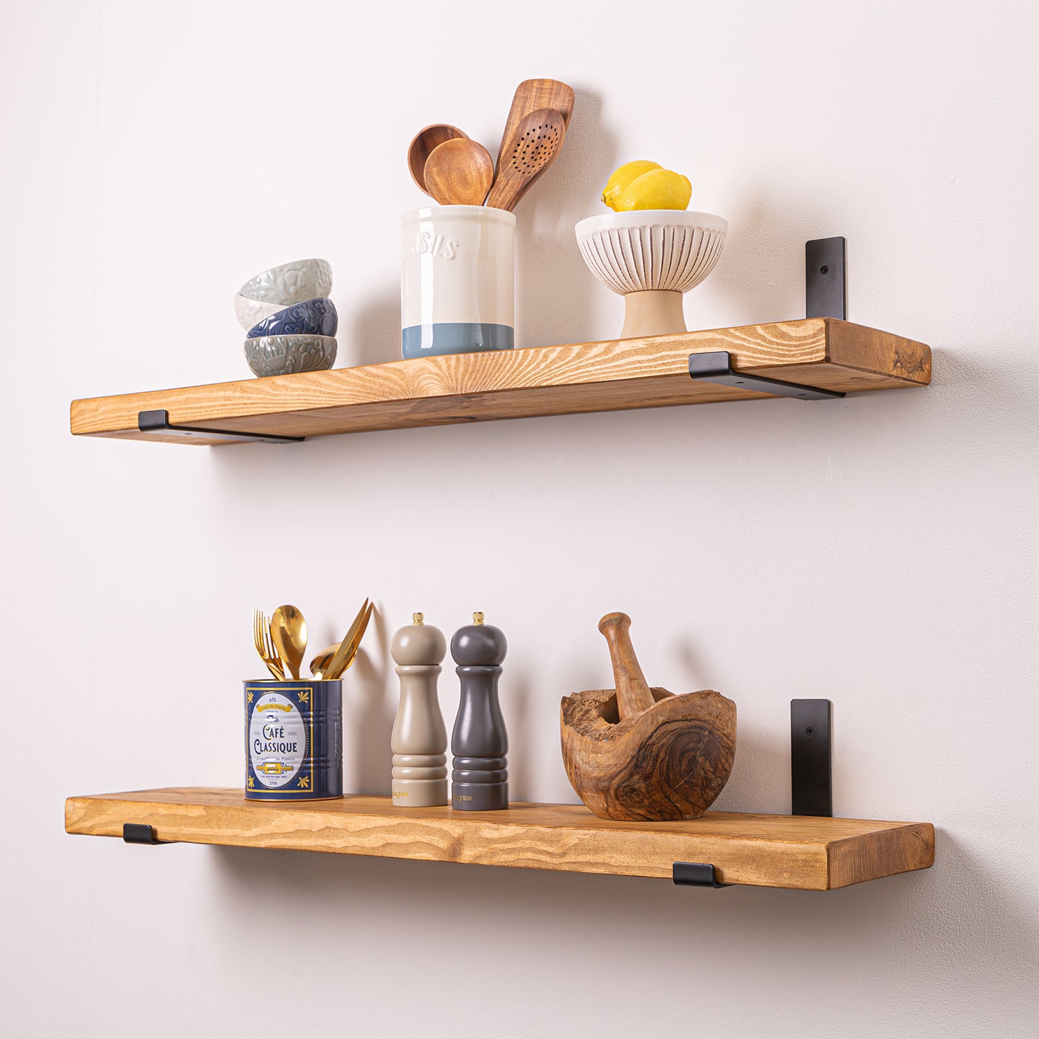 Rustic Pine Wall Shelf