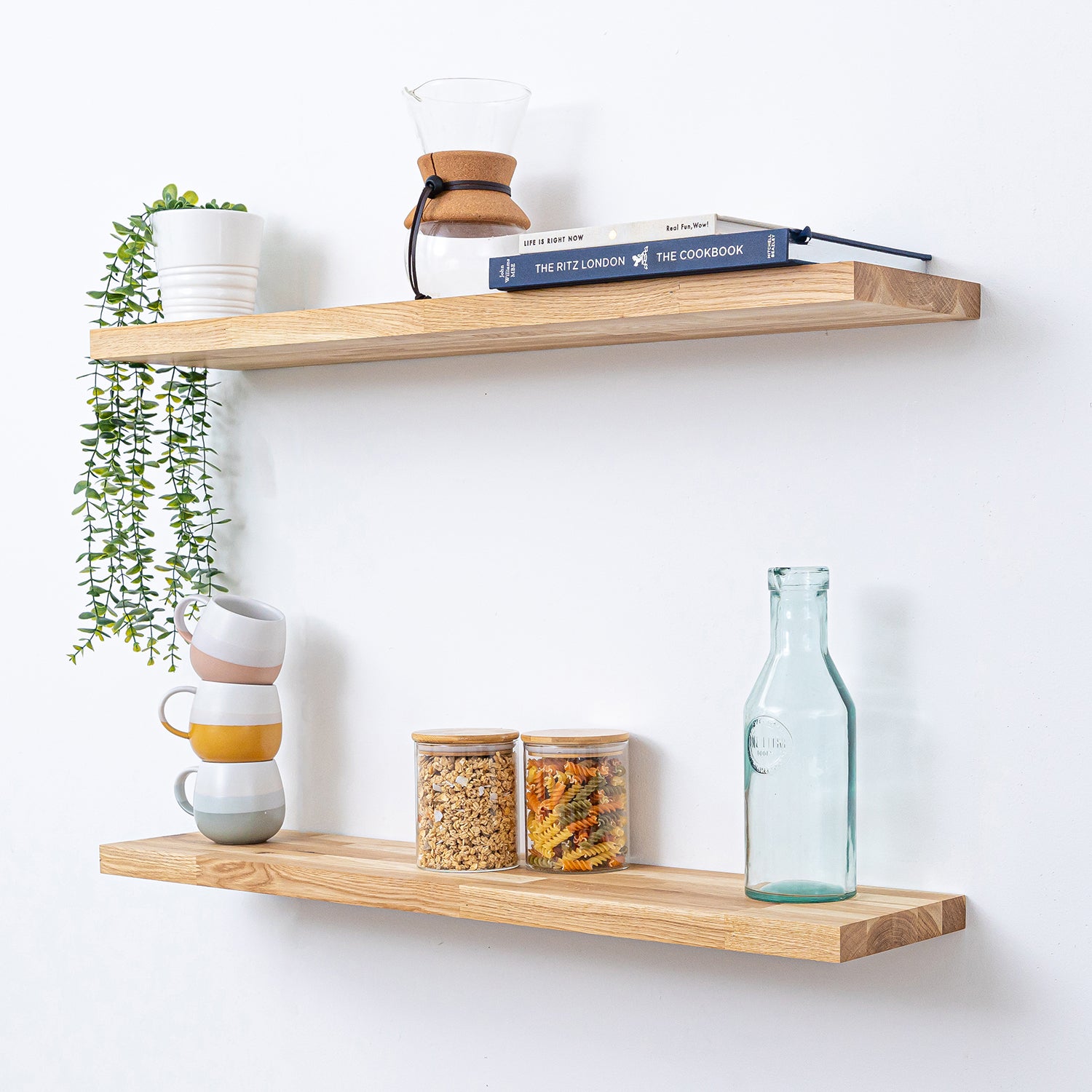 Solid Oak Floating Shelf - 30mm thick