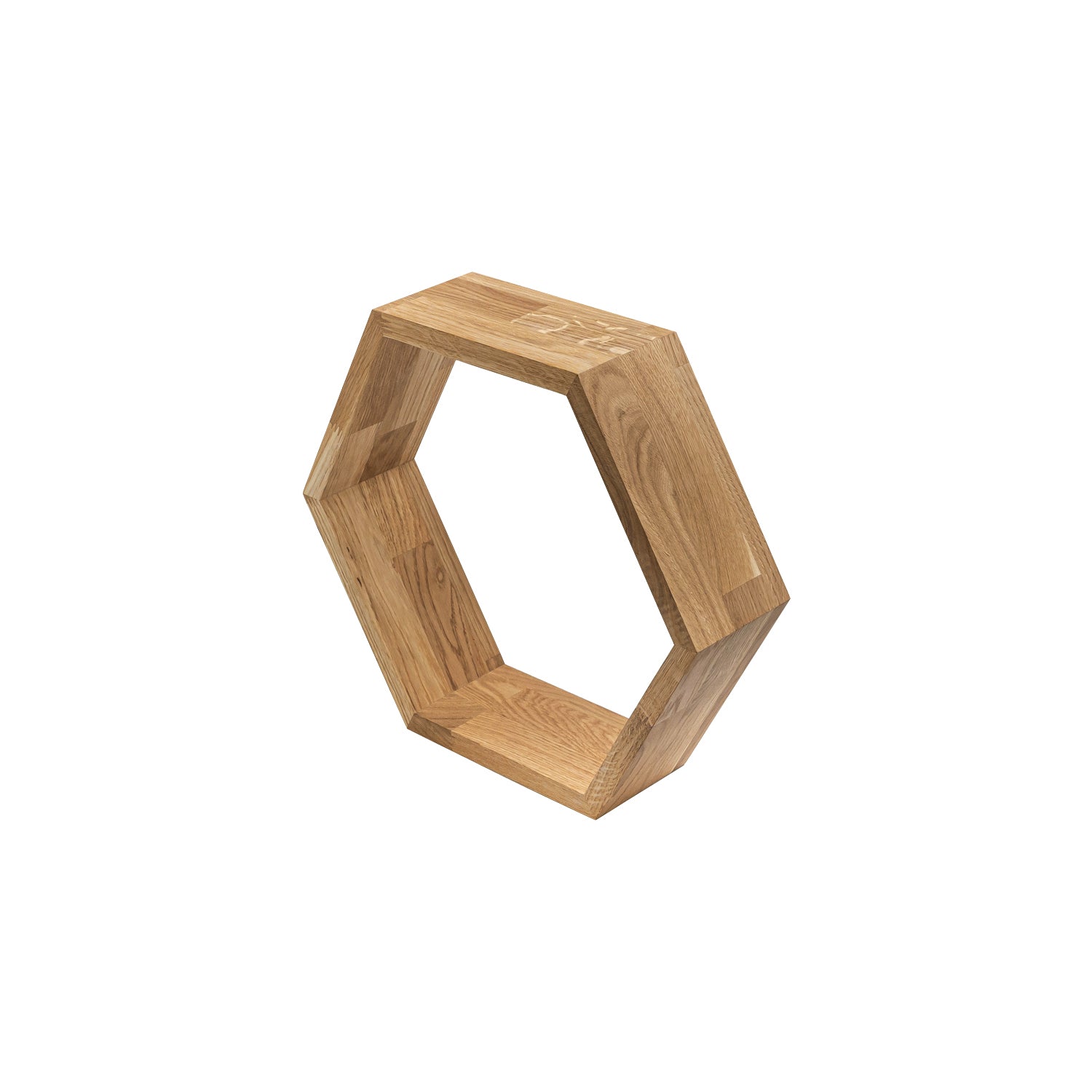 Solid Oak Hexagon Shelf