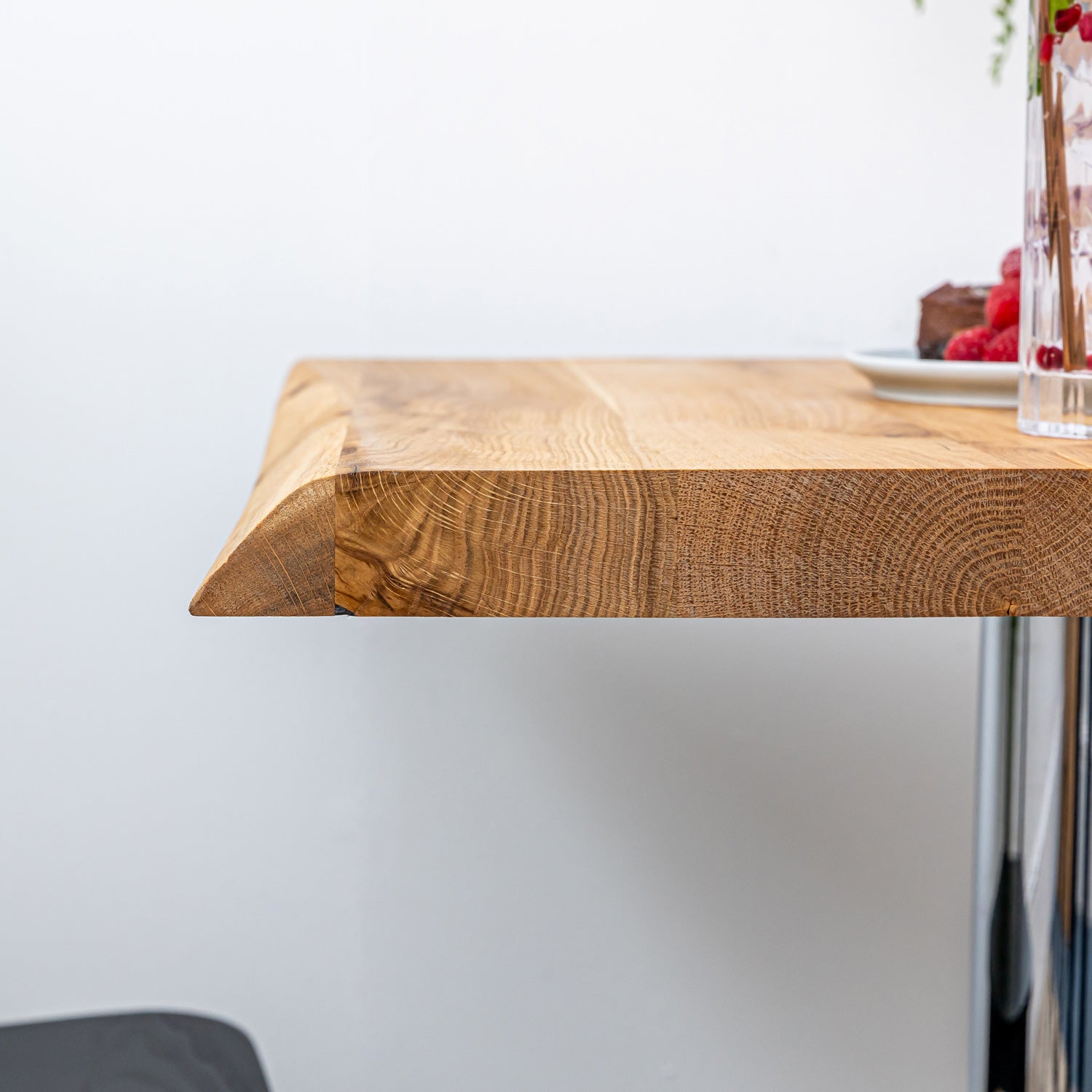 Solid Oak Live Edge Bistro Tabletop