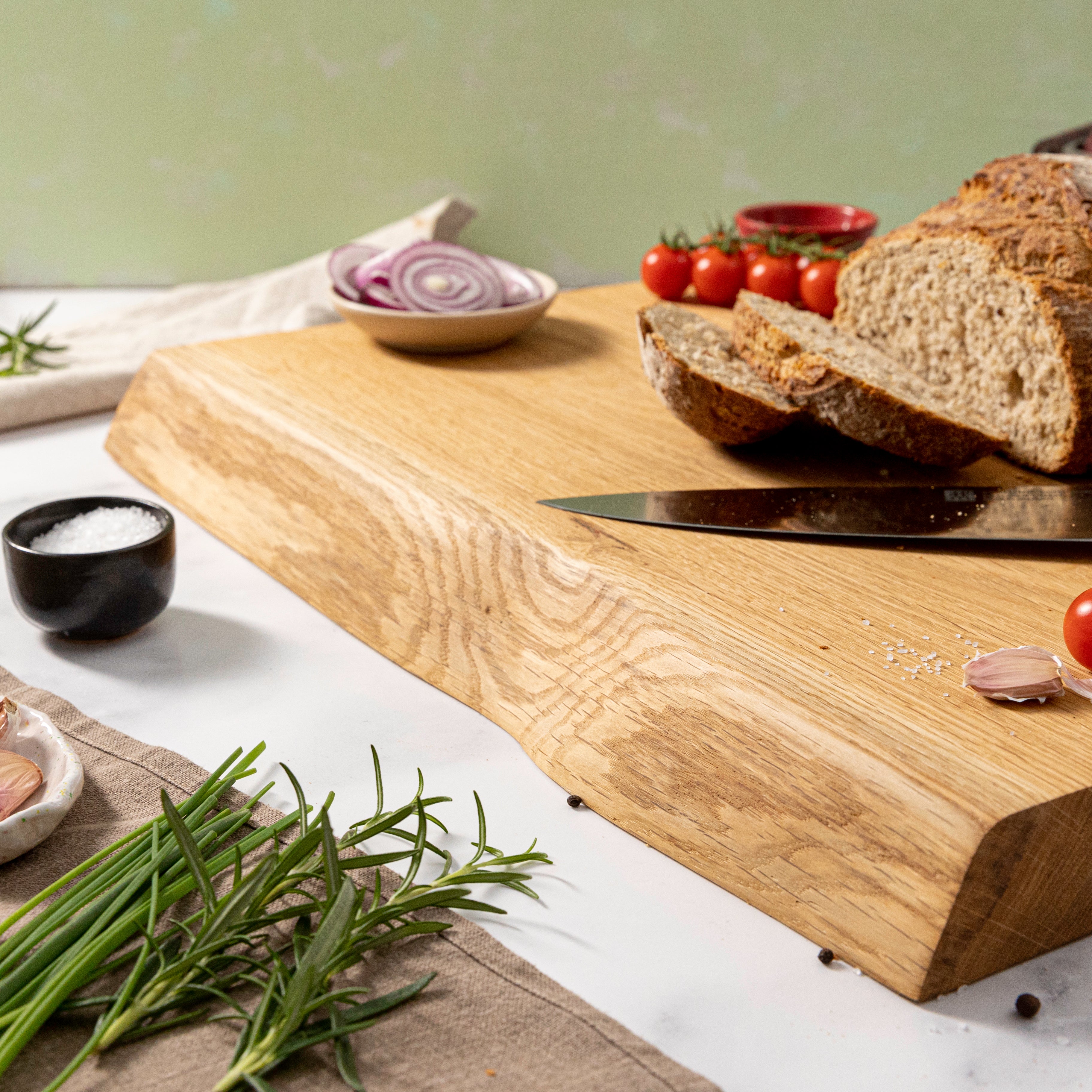 solid oak live edge chopping board 3