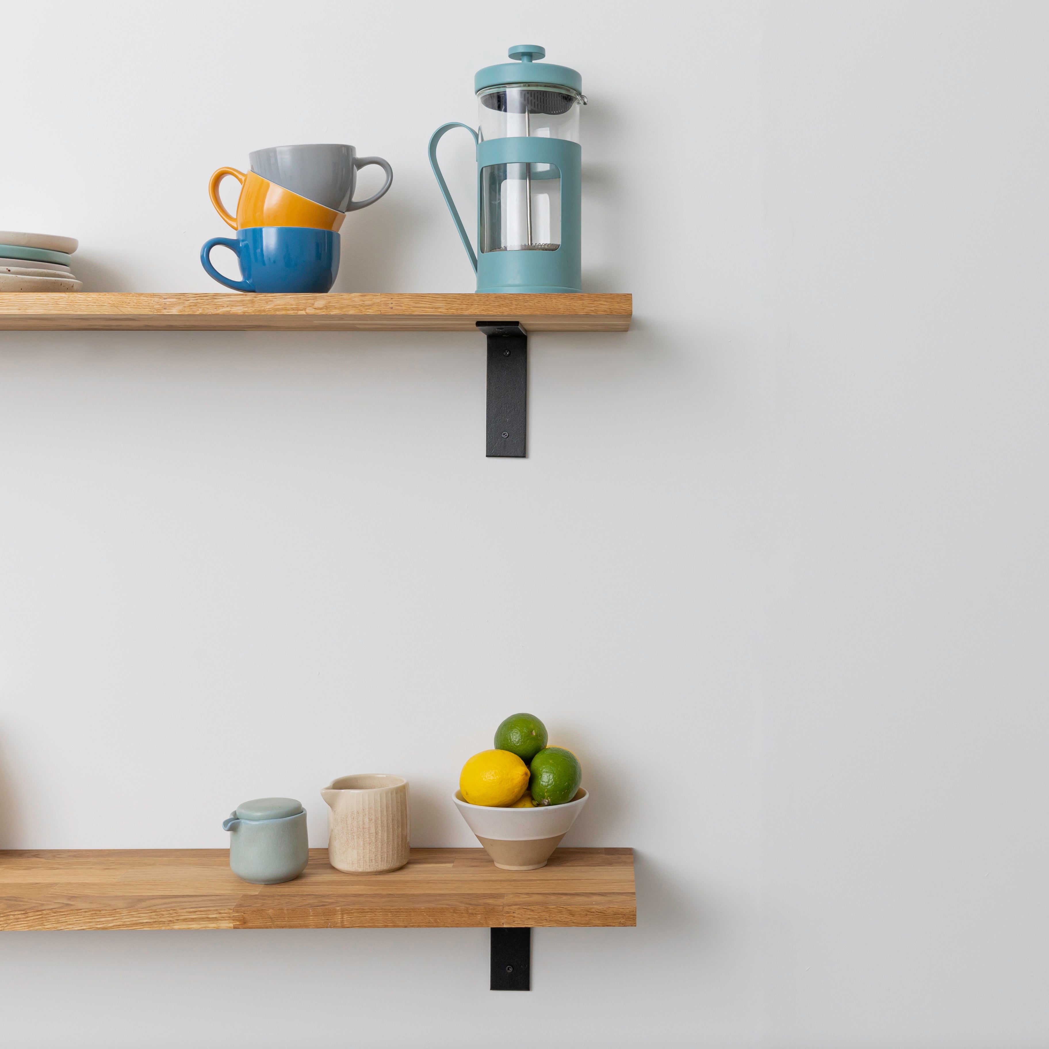 solid oak wall shelf 18mm thick 2