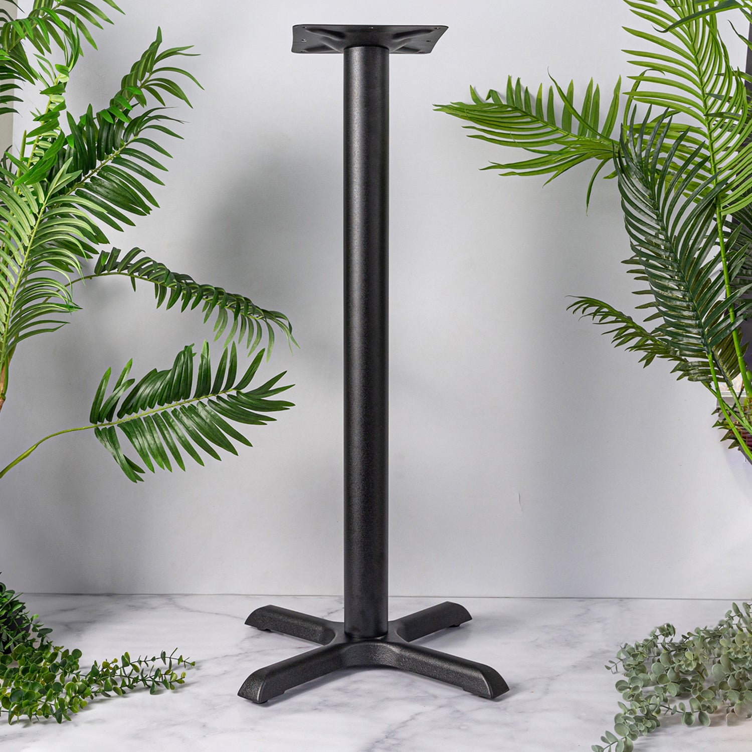 Tall Bar Height Black 4 Leg Cast Iron Table Base 1050 x 560 mm